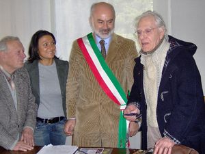 Tedeschi con il Sindaco Severini, l'assessore Morani e Narduzzi.