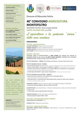 Invito 40 edizione convegno agricoltura 2023