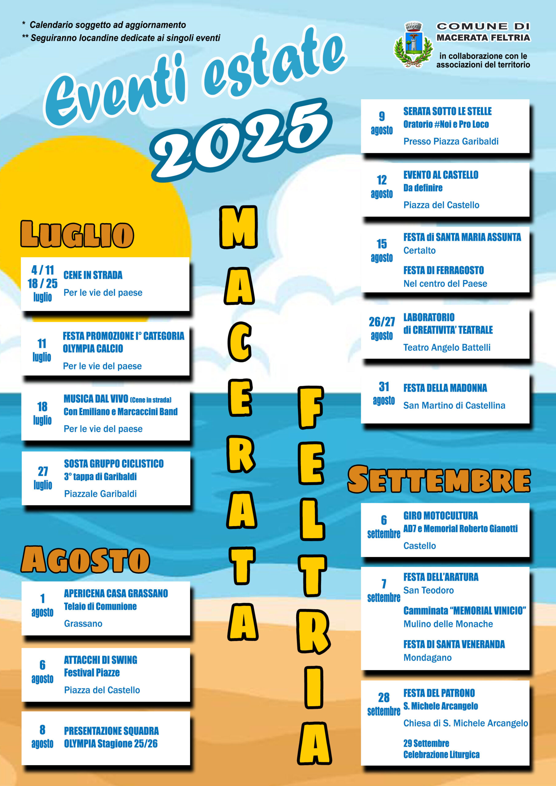 Eventi estate 2025 CME DEF